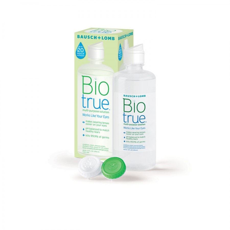 Comanda Solutie intretinere lentile de contact Biotrue 300 ml + suport lentile cadou marca Bausch & Lomb online