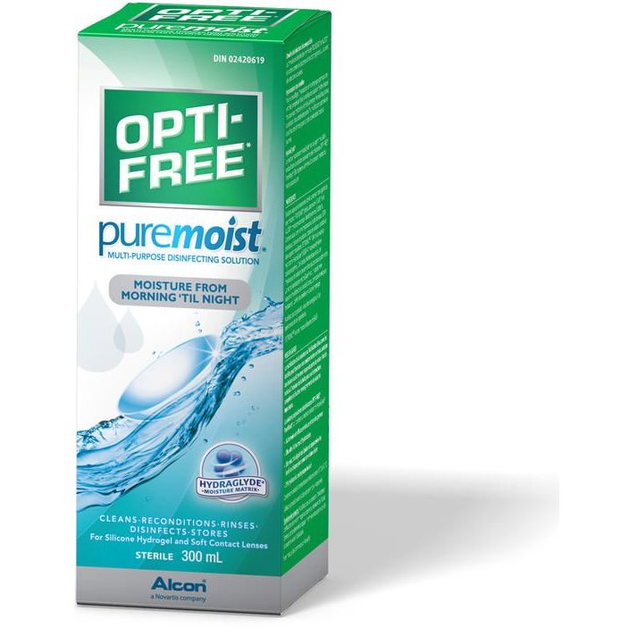 Comanda Solutie intretinere lentile de contact Opti-Free Pure Moist 300 ml + suport lentile cadou marca Alcon / Ciba Vision online