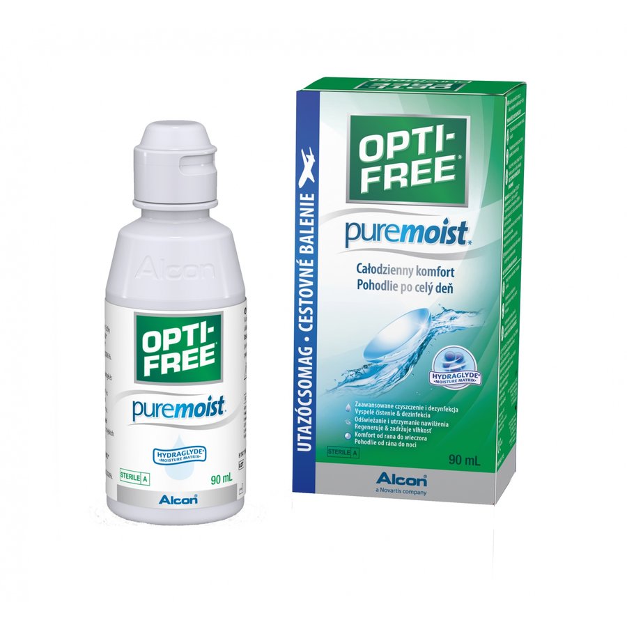Comanda Solutie intretinere lentile de contact Opti-Free Pure Moist 90 ml + suport lentile cadou marca Alcon / Ciba Vision online