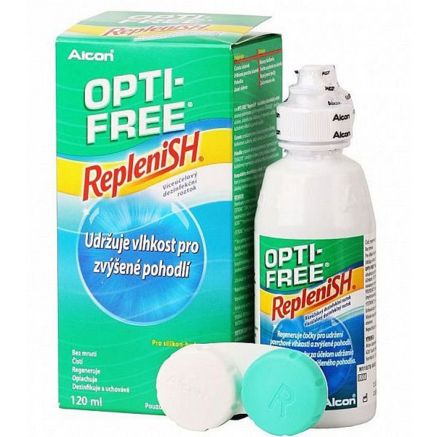 Comanda Solutie intretinere lentile de contact Opti-Free RepleniSH 120 ml + suport lentile cadou marca Alcon / Ciba Vision online