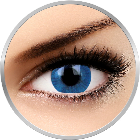 Lentile de contact Basic Blue – lentile de contact colorate albastre trimestriale – 90 purtari (2 lentile/cutie) marca ColourVUE cu comanda online