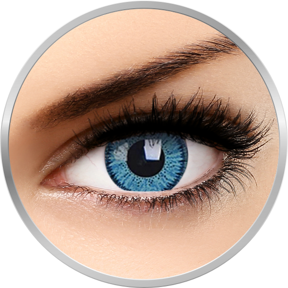 Lentile de contact Bright Blue – lentile de contact colorate albastre trimestriale – 90 purtari (2 lentile/cutie) marca ZenVu cu comanda online