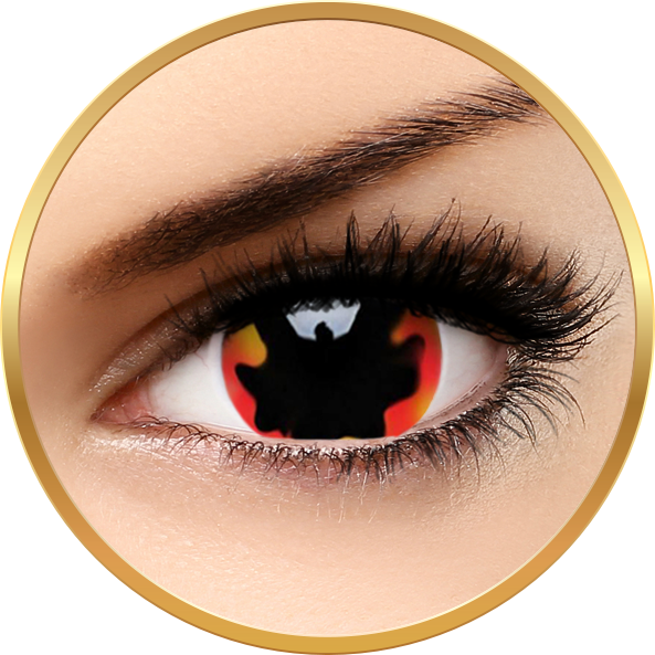 Lentile de contact Crazy Blackhole Sun – lentile de contact colorate rosii anuale – 360 purtari (2 lentile/cutie) marca ColourVUE cu comanda online