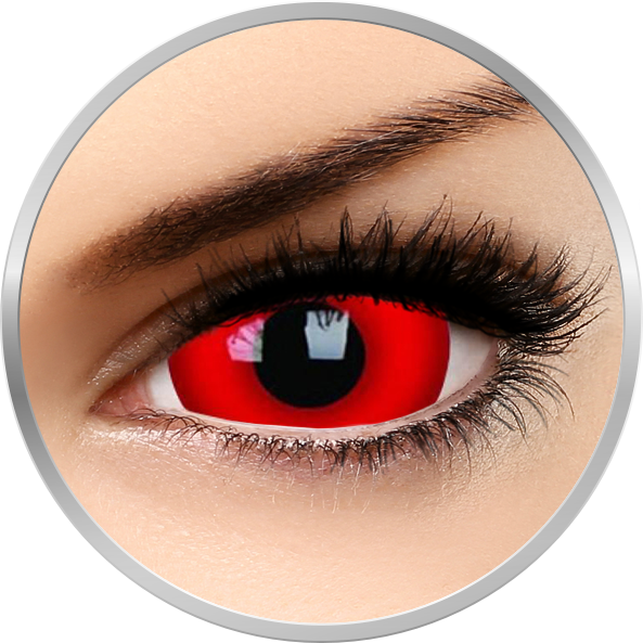 Lentile de contact Crazy Daredevil – lentile de contact colorate rosii anuale – 360 purtari (2 lentile/cutie) marca ColourVUE cu comanda online