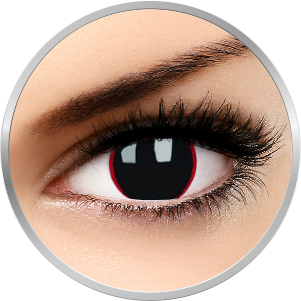 Lentile de contact Crazy Hellraiser – lentile de contact colorate negre anuale – 360 purtari (2 lentile/cutie) marca ColourVUE cu comanda online