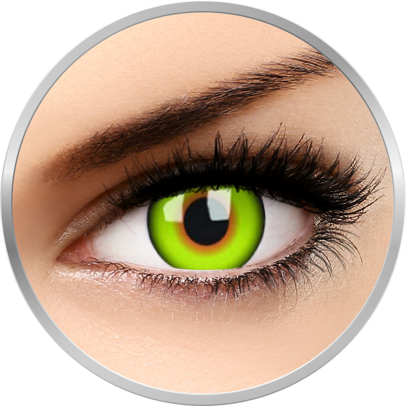 Lentile de contact Crazy Mad Hatter – lentile de contact colorate galbene anuale – 360 purtari (2 lentile/cutie) marca ColourVUE cu comanda online