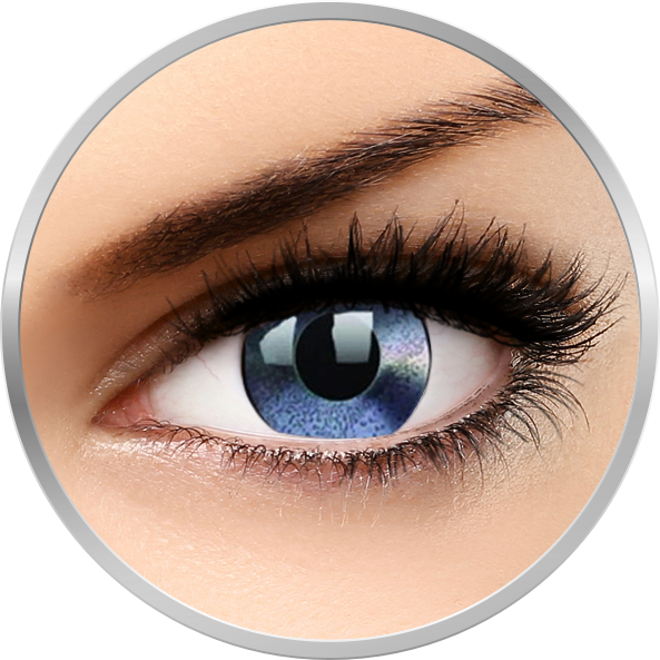Lentile de contact Crazy Mirror – lentile de contact colorate albastre anuale – 360 purtari (2 lentile/cutie) marca ColourVUE cu comanda online
