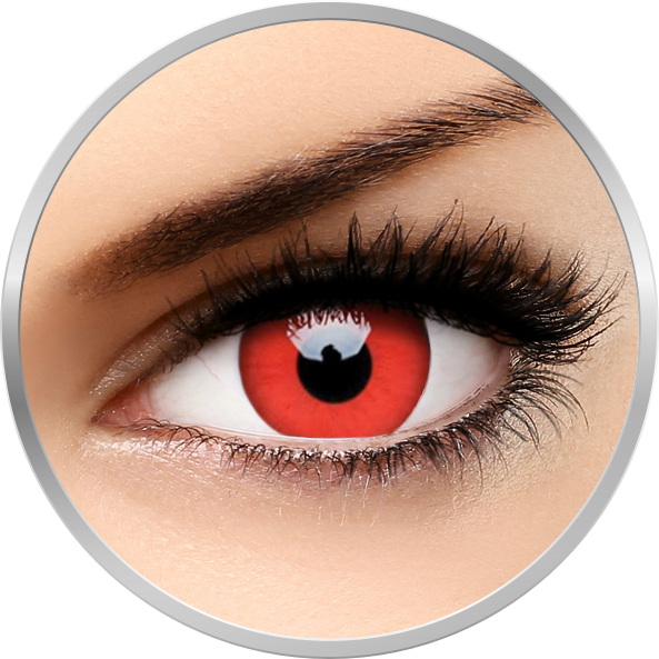 Lentile de contact Crazy Red Devil – lentile de contact colorate rosii anuale – 90 purtari (2 lentile/cutie) marca ColourVUE cu comanda online
