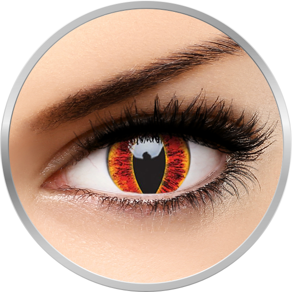 Lentile de contact Crazy Sauron’s Eye – lentile de contact colorate rosii anuale – 360 purtari (2 lentile/cutie) marca ColourVUE cu comanda online