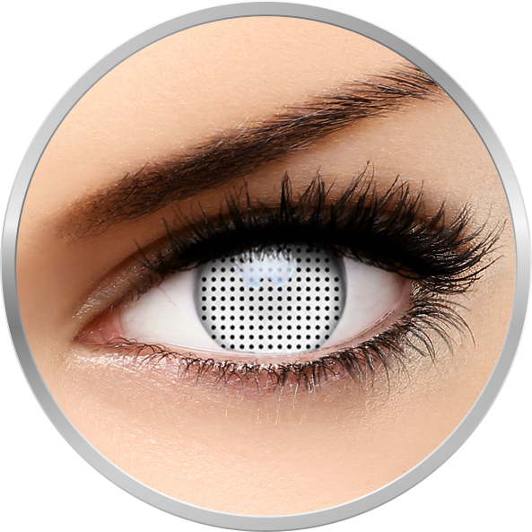 Lentile de contact Crazy White Screen – lentile de contact colorate albe anuale – 360 purtari (2 lentile/cutie) marca ColourVUE cu comanda online