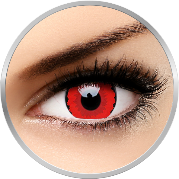 Lentile de contact Crazy Zarathos – lentile de contact colorate rosii anuale – 360 purtari (2 lentile/cutie) marca ColourVUE cu comanda online