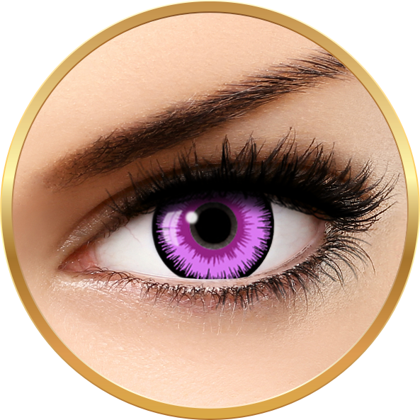 Lentile de contact Fantaisie Lunatic Purple – lentile de contact pentru Halloween anuale – 365 purtari (2 lentile/cutie) marca Auva Vision cu comanda online