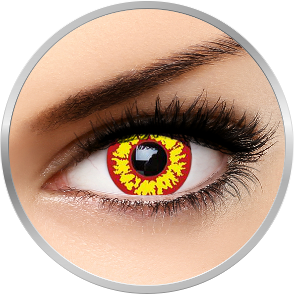 Lentile de contact Fantaisie Red Wolf – lentile de contact pentru Halloween anuale – 365 purtari (2 lentile/cutie) marca Auva Vision cu comanda online