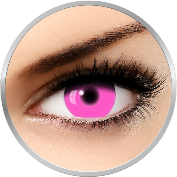 Lentile de contact Fantaisie UV Glow Pink – lentile de contact pentru Halloween anuale – 365 purtari (2 lentile/cutie) marca Auva Vision cu comanda online