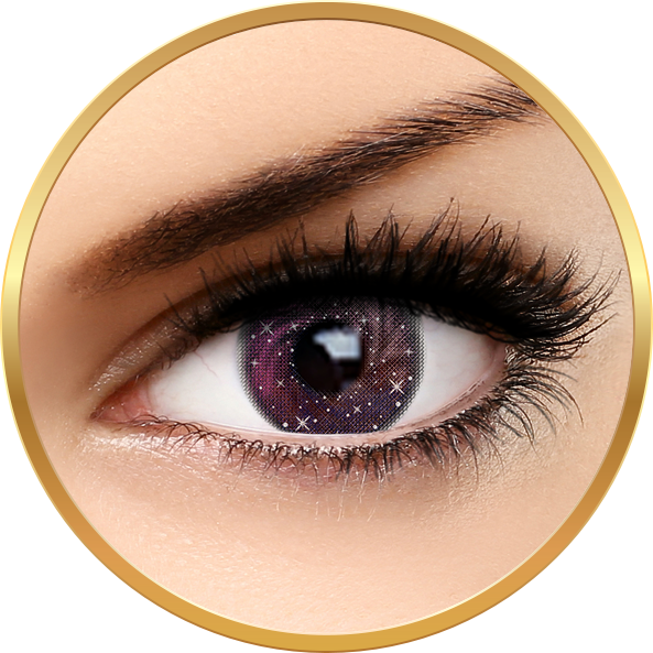 Lentile de contact Fashion Lentilles Galaxy Pink – lentile de contact pentru Halloween anuale – 365 purtari (2 lentile/cutie) marca Auva Vision cu comanda online
