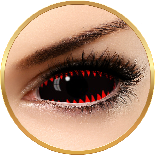 Lentile de contact Fashion Lentilles Jaws Red – lentile de contact pentru Halloween anuale – 365 purtari (2 lentile/cutie) marca Auva Vision cu comanda online