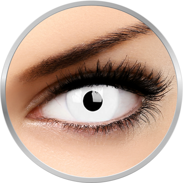 Lentile de contact Glow White – lentile de contact colorate albe anuale – 360 purtari (2 lentile/cutie) marca ColourVUE cu comanda online