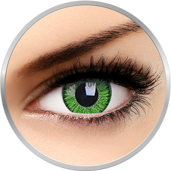 Lentile de contact Vivid Green – lentile de contact colorate verzi trimestriale – 90 purtari (2 lentile/cutie) marca Phantasee cu comanda online