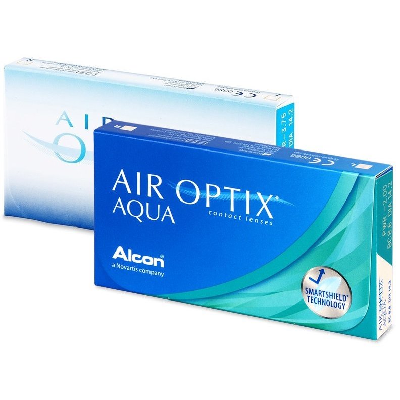 Lentile de contact cu dioptrii Alcon / Ciba Vision Air Optix Aqua lunare 3 lentile / cutie cu comanda online