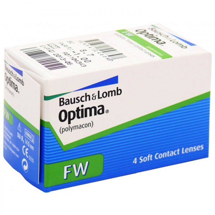Lentile de contact cu dioptrii Bausch & Lomb Optima FW (Soflens 58) trimestriale 4 lentile / cutie cu comanda online