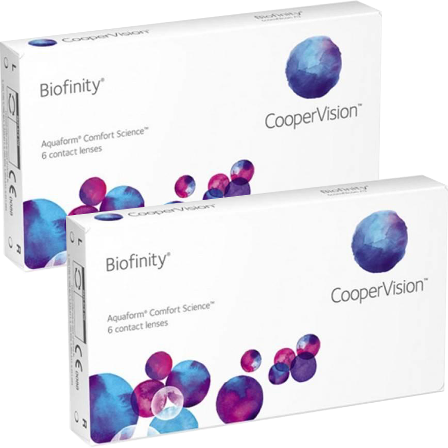 Lentile de contact cu dioptrii Cooper Vision Biofinity lunare 2 x 6 lentile / cutie cu comanda online