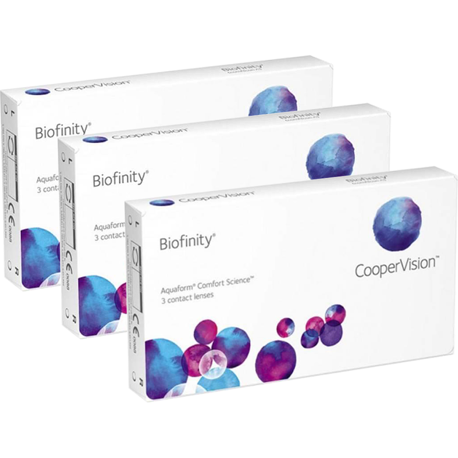 Lentile de contact cu dioptrii Cooper Vision Biofinity lunare 3 x 3 lentile / cutie cu comanda online