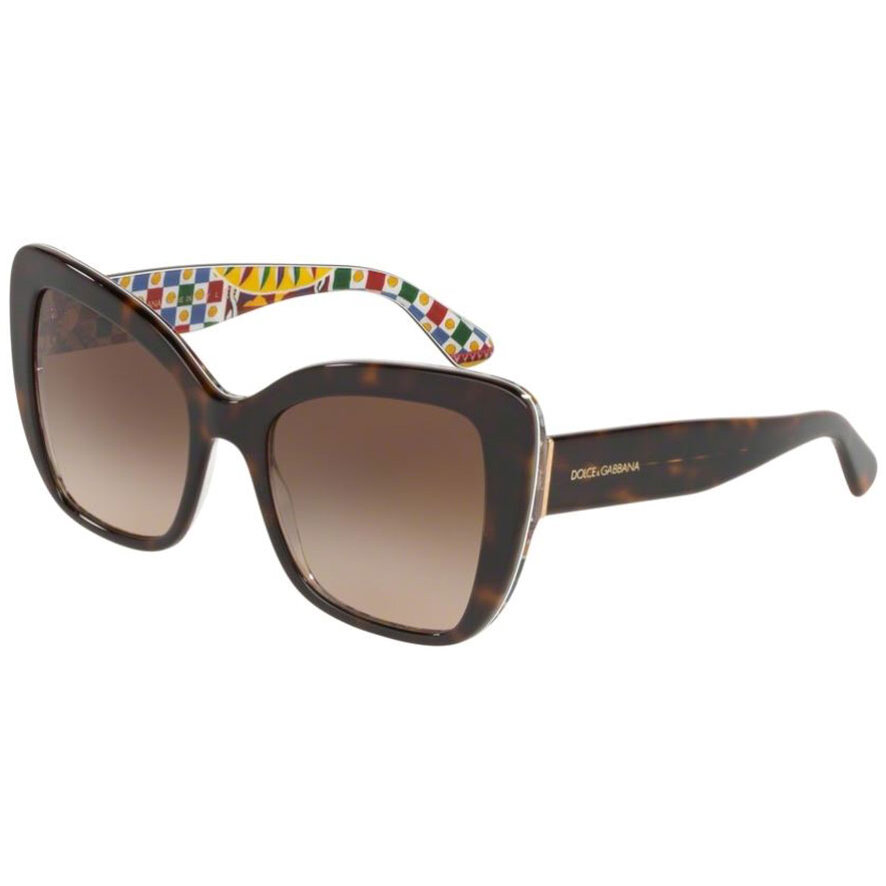 Ochelari de soare dama Dolce & Gabbana DG4348 321713 Butterfly Maro Gradient originali cu comanda online