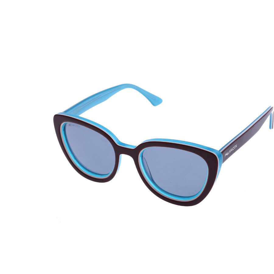 Ochelari de soare dama Polarizen WD5010 C1 Cat-eye Gri-Albastri originali cu lentila Polarizata cu comanda online