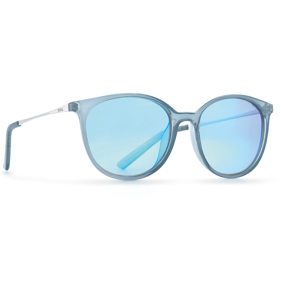 Ochelari de soare dama ULTRAPOLARIZATI INVU K2817B Cat-eye Albastri originali cu lentila Polarizata cu comanda online