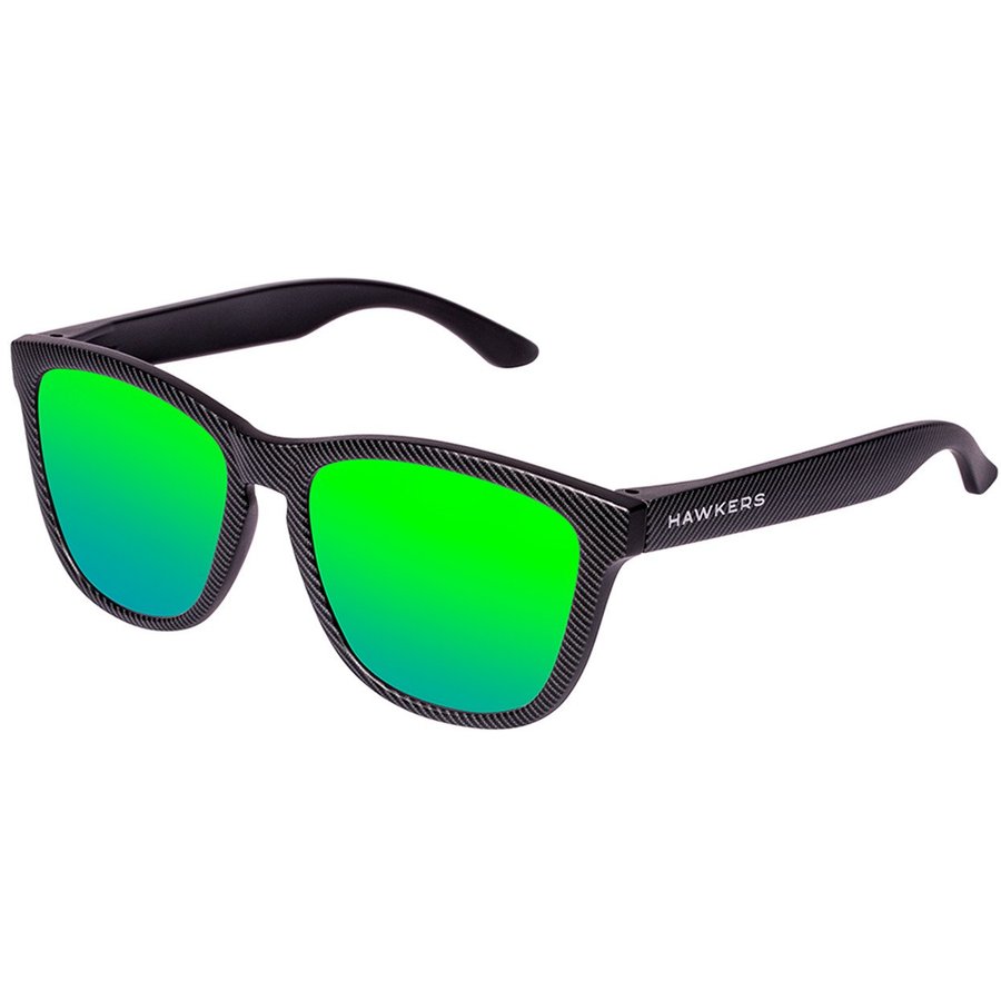 Ochelari de soare unisex Hawkers CC18TR03 Carbono – Emerald One Rectangulari Verzi Oglinda originali cu comanda online