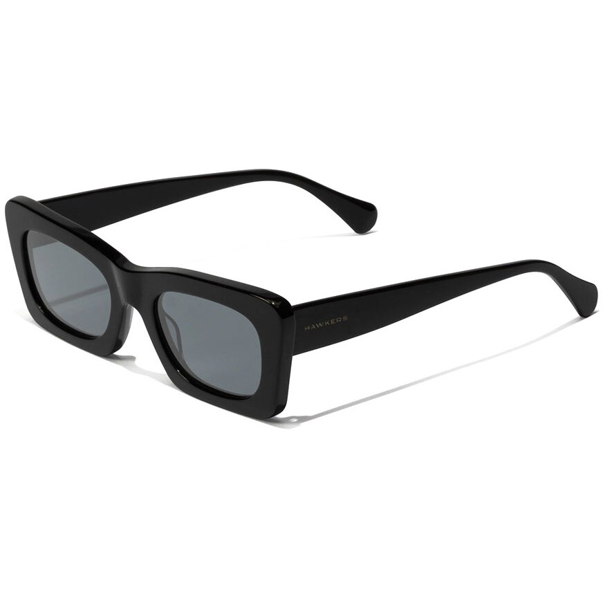 Ochelari de soare unisex Hawkers High Fashion Black Lauper 120010 Rectangulari Gri UV400 originali cu comanda online