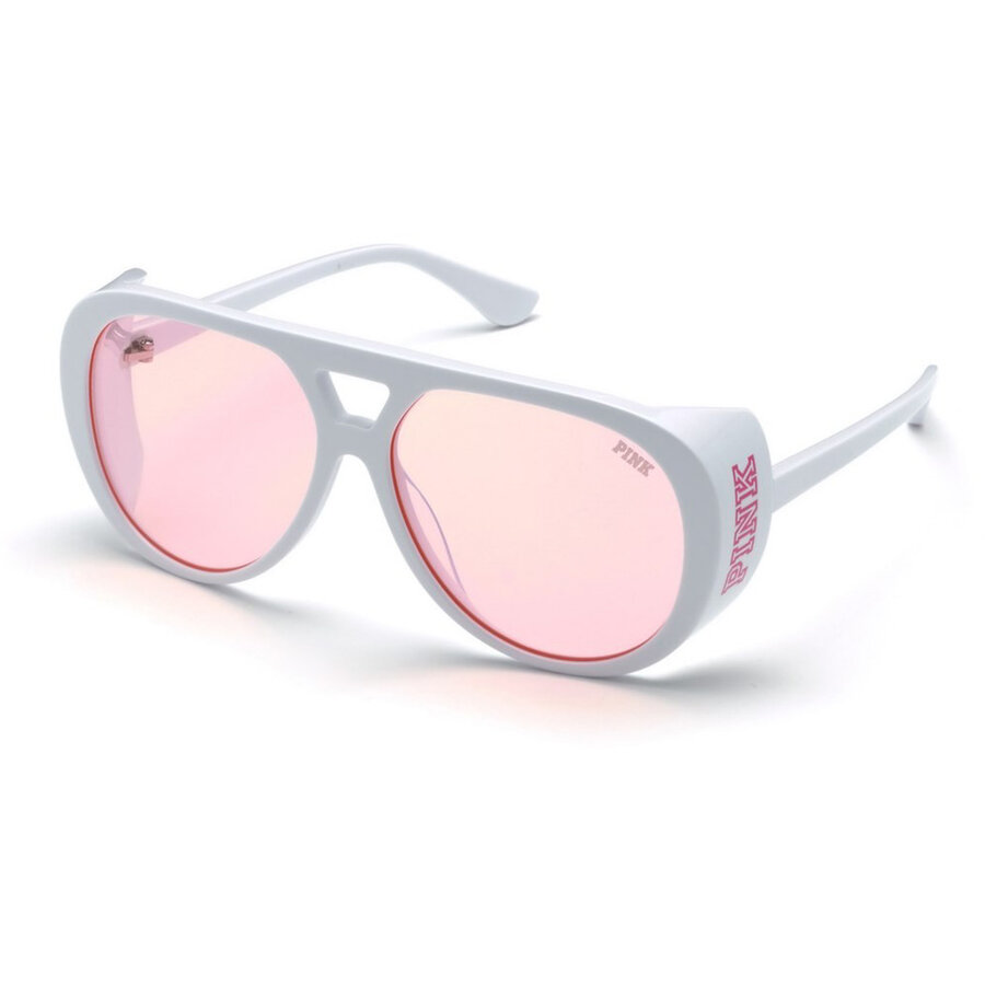 Ochelari de soare unisex Pink by Victorias Secret PK0013 25T Pilot Roz originali cu rama de Plastic cu comanda online