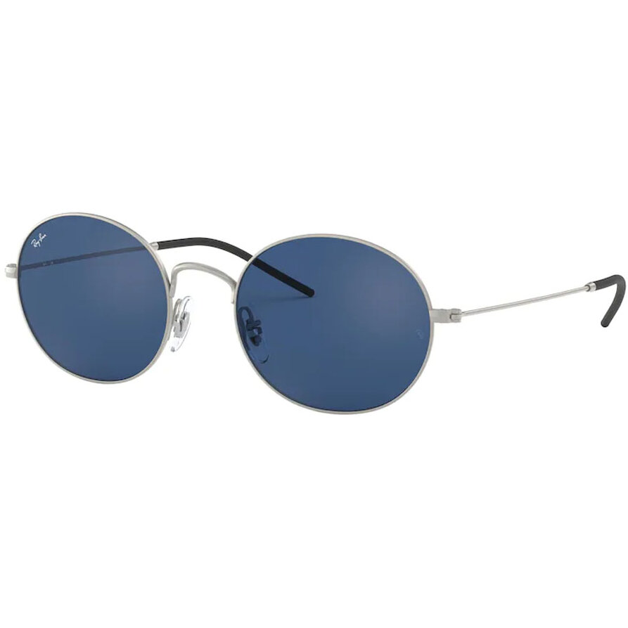 Ochelari de soare unisex Ray-Ban RB3594 911680 Ovali Albastri originali cu rama de Metal cu comanda online