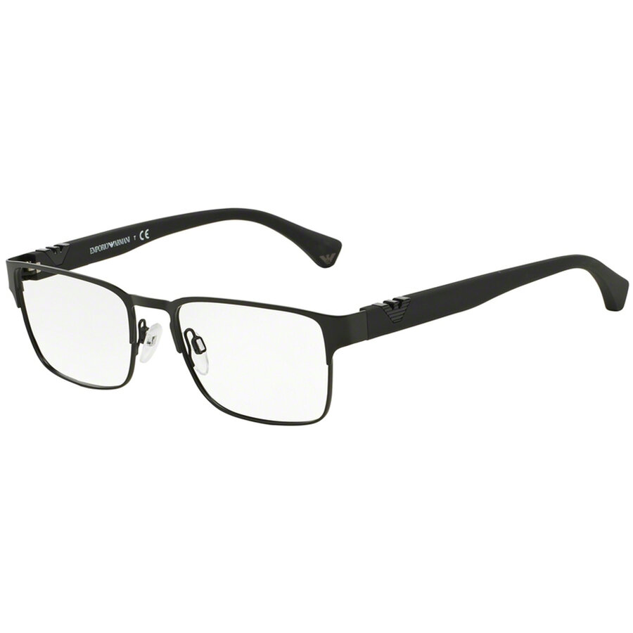 Rame ochelari de vedere Emporio Armani barbati EA1027 3001 Negre Rectangulare originale din Metal cu comanda online