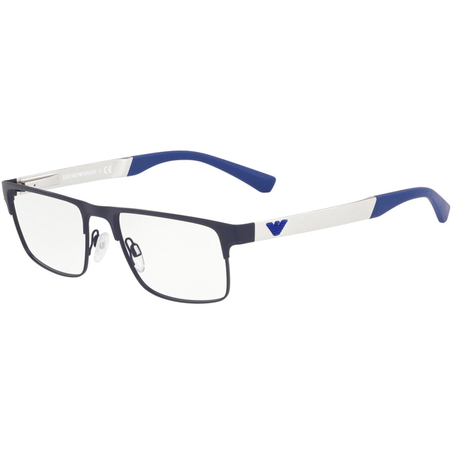 Rame ochelari de vedere Emporio Armani barbati EA1075 3131 Rectangulare Albastre originale din Metal cu comanda online