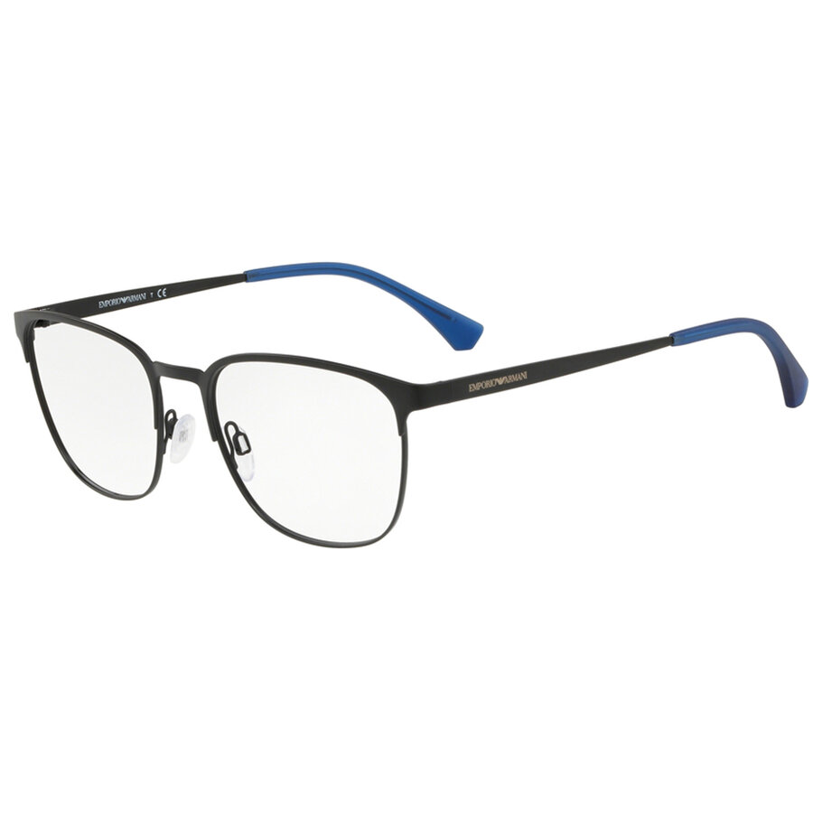 Rame ochelari de vedere Emporio Armani barbati EA1081 3001 Rectangulare Negre originale din Metal cu comanda online
