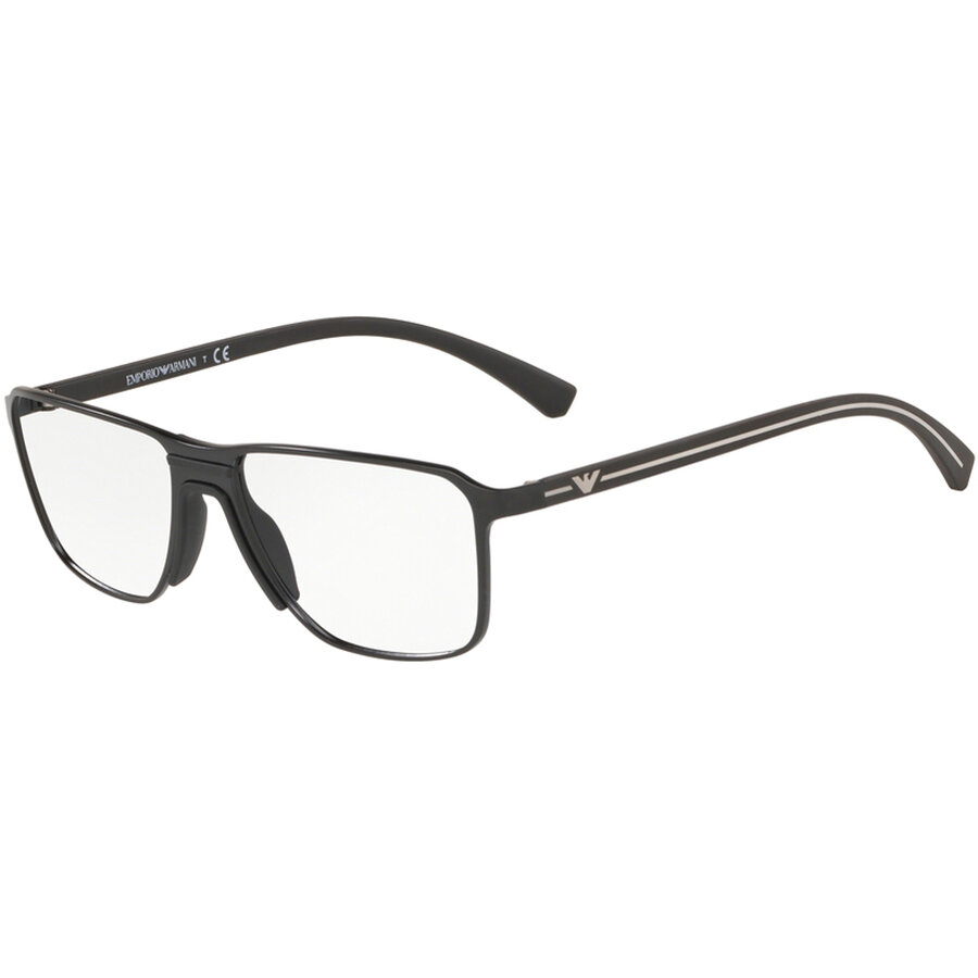 Rame ochelari de vedere Emporio Armani barbati EA1089 3001 Rectangulare Negre originale din Metal cu comanda online