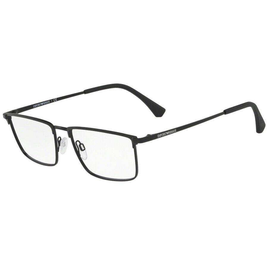 Rame ochelari de vedere Emporio Armani barbati EA1090 3001 Rectangulare Negre originale din Metal cu comanda online