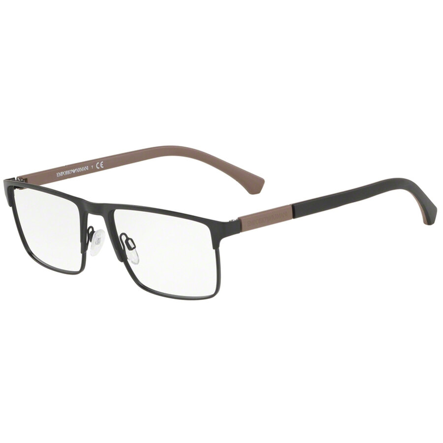 Rame ochelari de vedere Emporio Armani barbati EA1095 3001 Rectangulare Negre originale din Metal cu comanda online