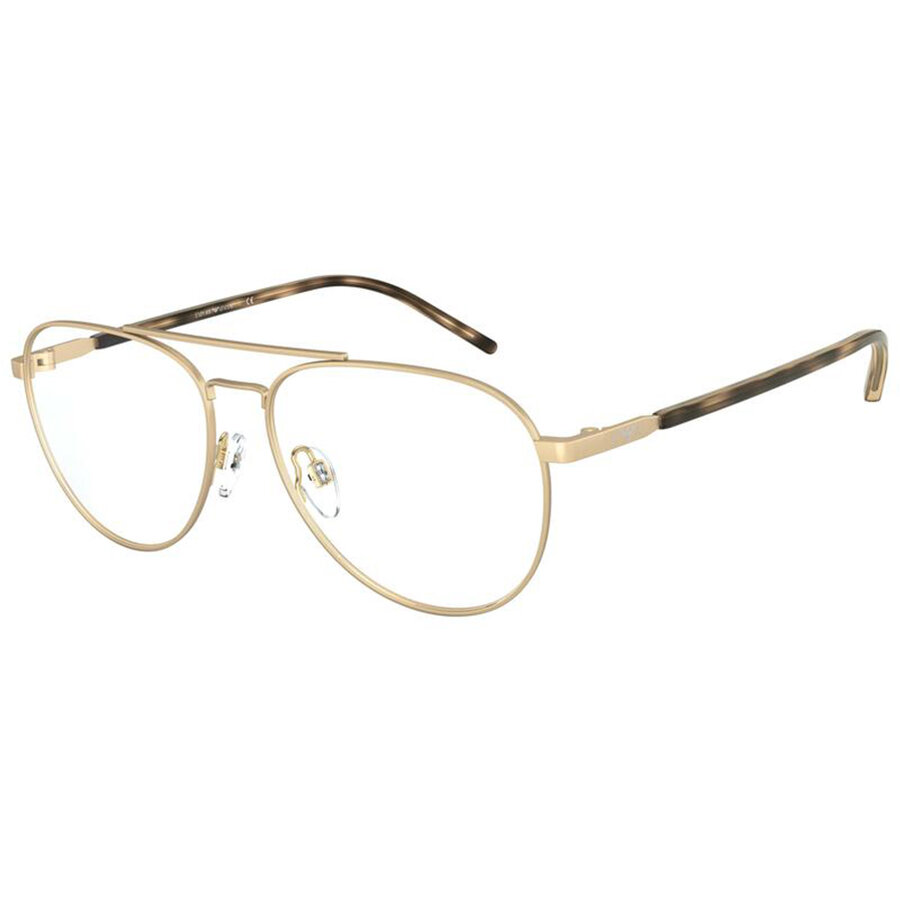 Rame ochelari de vedere Emporio Armani barbati EA1101 3002 Pilot Aurii originale din Metal cu comanda online