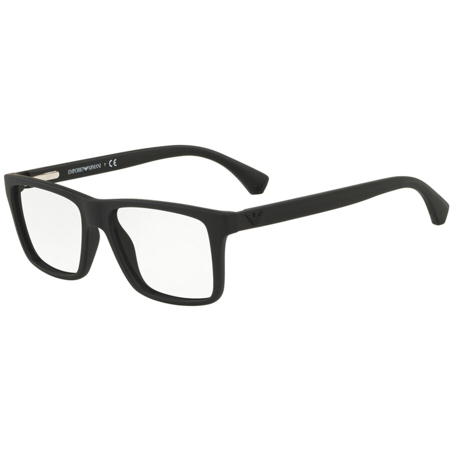 Rame ochelari de vedere Emporio Armani barbati EA3034 5649 Rectangulare Negre originale din Plastic cu comanda online