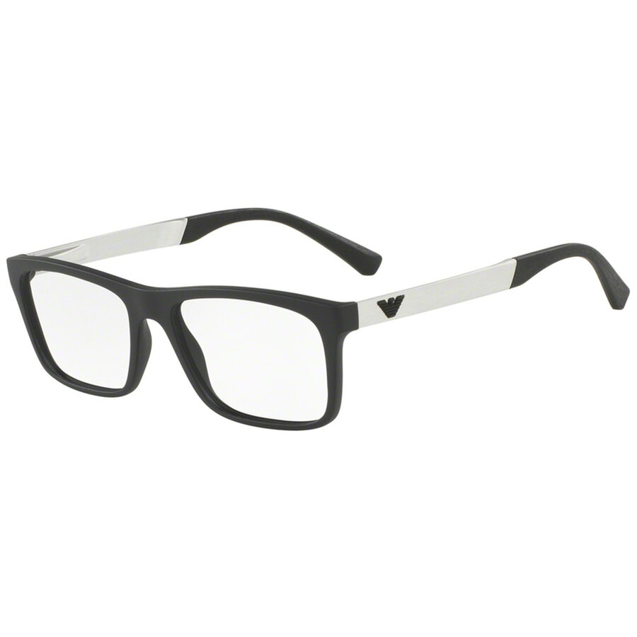 Rame ochelari de vedere Emporio Armani barbati EA3101 5042 Rectangulare Negre originale din Plastic cu comanda online