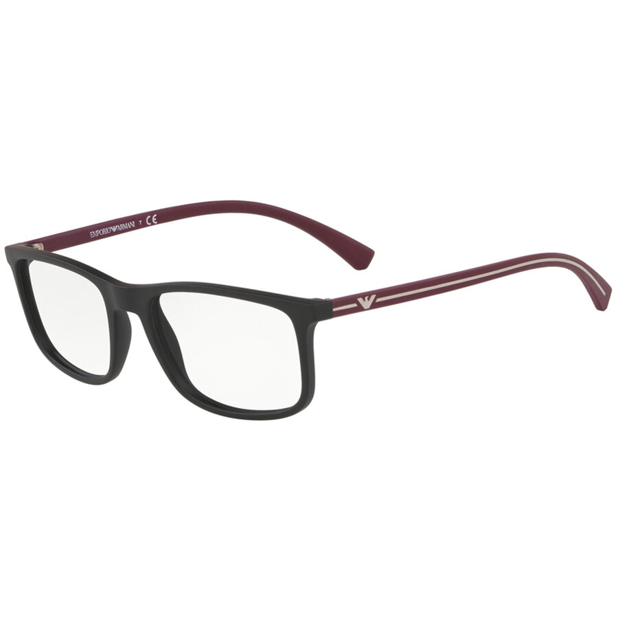 Rame ochelari de vedere Emporio Armani barbati EA3135 5751 Rectangulare Negre originale din Plastic cu comanda online