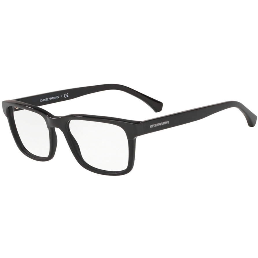 Rame ochelari de vedere Emporio Armani barbati EA3148 5017 Rectangulare Negre originale din Plastic cu comanda online