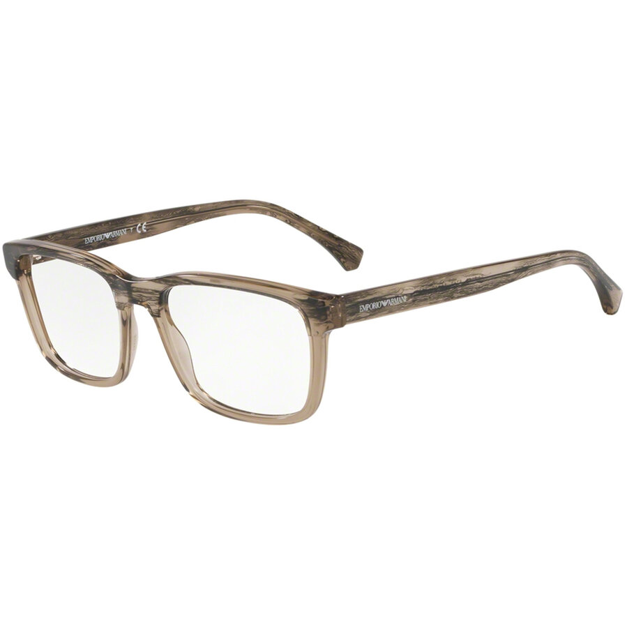 Rame ochelari de vedere Emporio Armani barbati EA3148 5747 Rectangulare Maro originale din Plastic cu comanda online