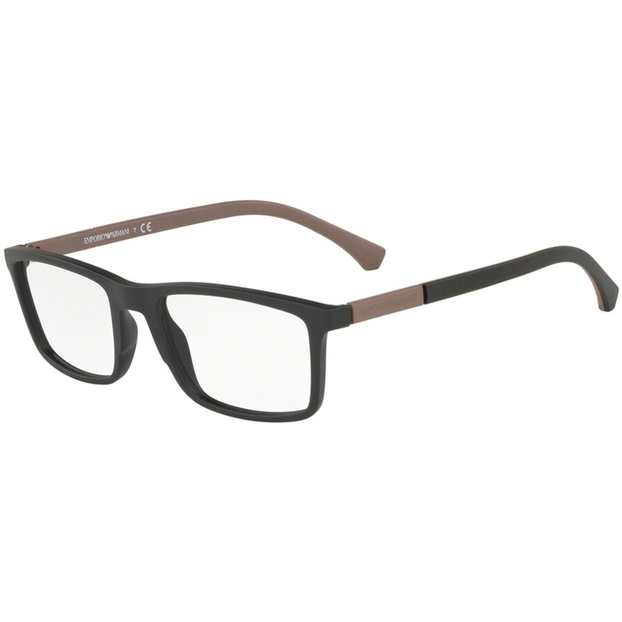 Rame ochelari de vedere Emporio Armani barbati EA3152 5042 Rectangulare Negre originale din Plastic cu comanda online