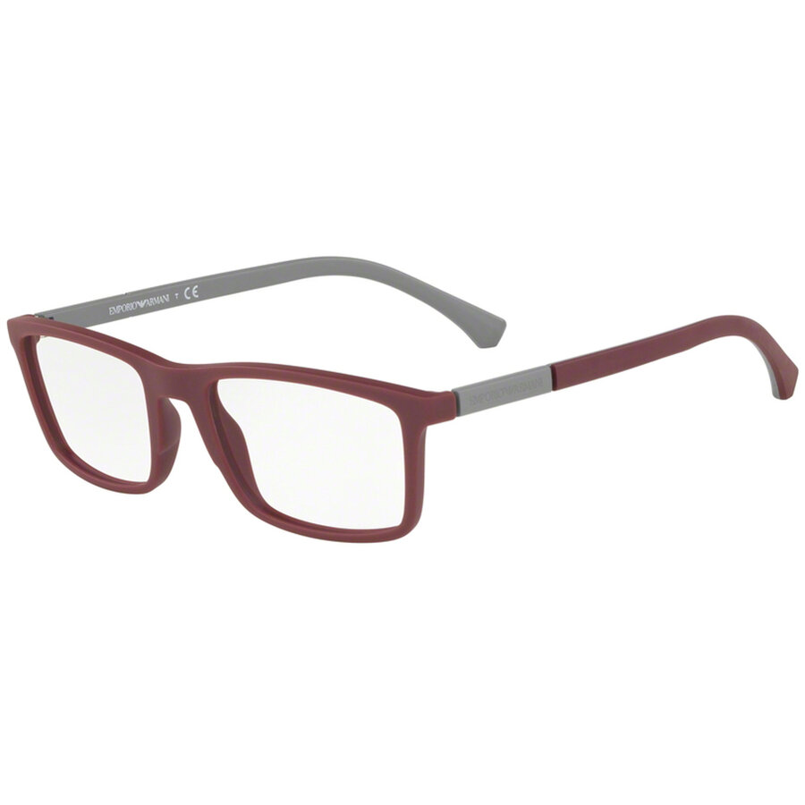 Rame ochelari de vedere Emporio Armani barbati EA3152 5751 Rectangulare Rosii originale din Plastic cu comanda online