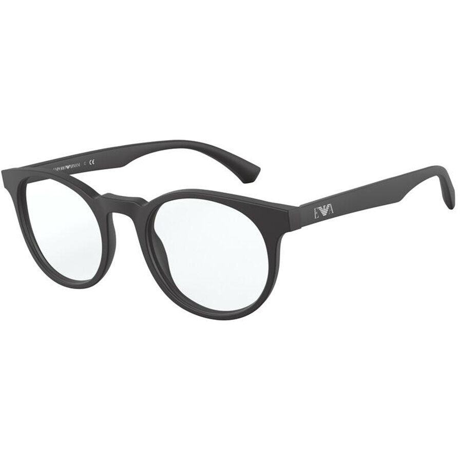 Rame ochelari de vedere Emporio Armani barbati EA3156 5042 Rotunde Negre originale din Plastic cu comanda online