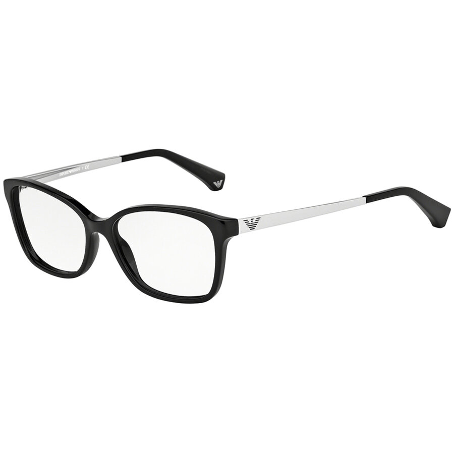 Rame ochelari de vedere Emporio Armani dama EA3026 5017 Cat-eye Negre originale din Plastic cu comanda online