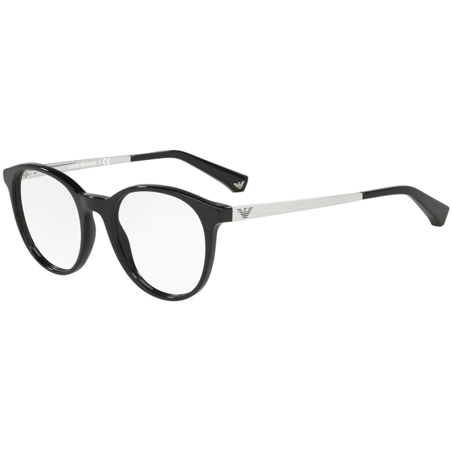 Rame ochelari de vedere Emporio Armani dama EA3154 5017 Rotunde Negre originale din Plastic cu comanda online